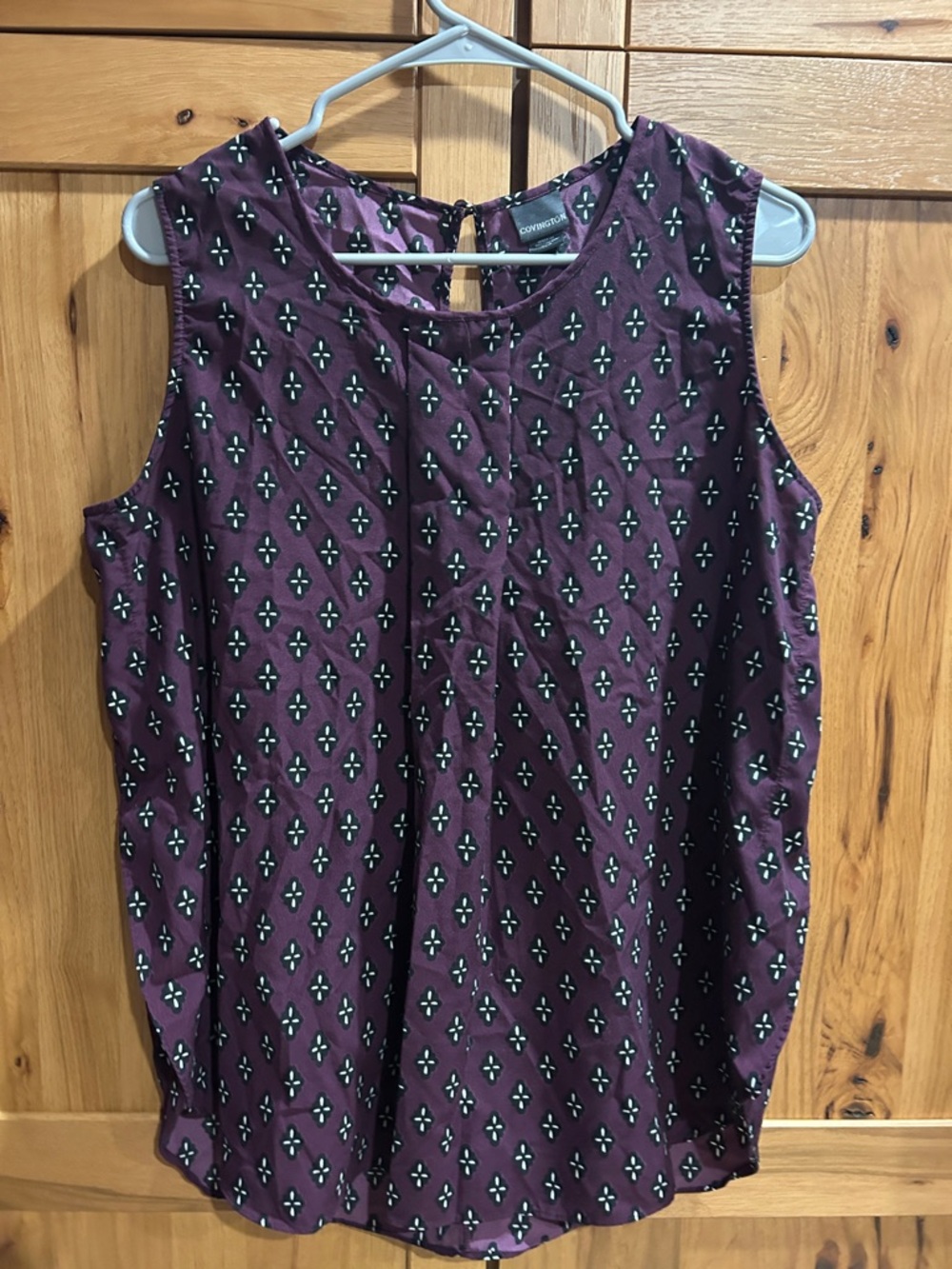 Covington Plum Printed Sleeveless Top